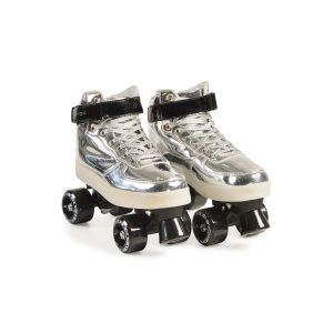 Byox Rollschuhe Silver PVC-Räder Sohle mit Licht Lager 608ZB Größe S (33-34)