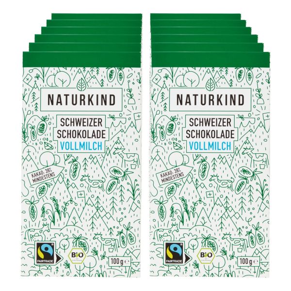 NATURKIND Bio Fairtrade Tafelschokolade Vollmilch 100 g