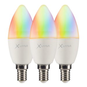 LED Leuchtmittel XLayer Smart Echo E14 4.5W 350lm 3er Pack Warmweiß