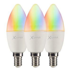 LED Leuchtmittel XLayer Smart Echo E14 4.5W 350lm 3er Pack Warmweiß