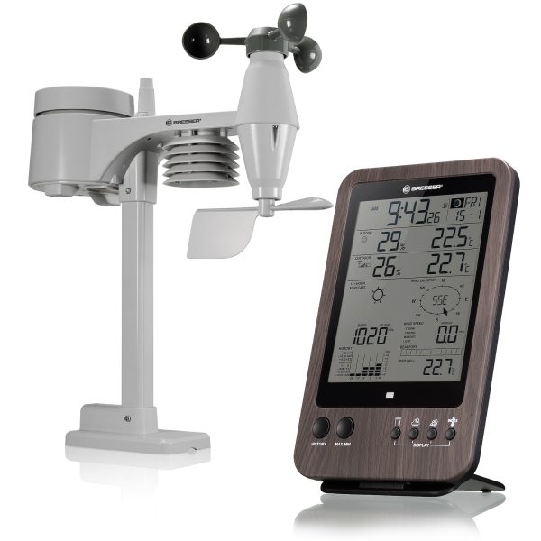 BRESSER WTW 5-in-1 Wetterstation in Holzoptik