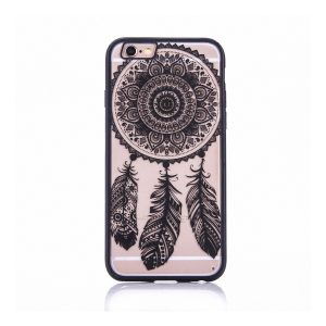 Apple iPhone 6 / 6s Handy Hülle Mandala Case Schutz Motiv Traumfänger Schwarz