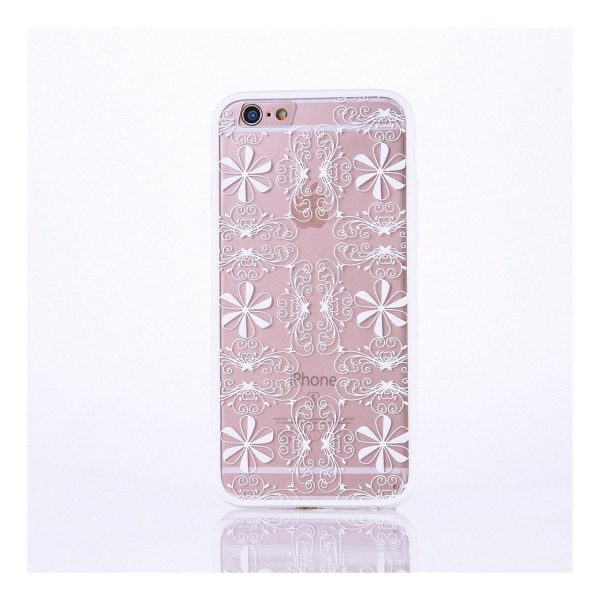 Apple iPhone 6 / 6s Handy Hülle Mandala Case Schutzhülle Motiv Ornamente Weiß