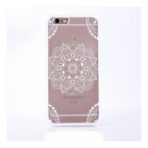 Apple iPhone 6s Plus Handy Hülle Mandala Case Motiv Indianische Spitze Weiß Neu