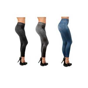 Comfortisse® Jeggings - Leggings 3er Set Slim Jeggings