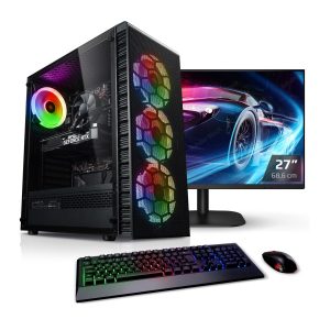 PC Set Gaming mit TFT Triple AMD Ryzen 5 5500