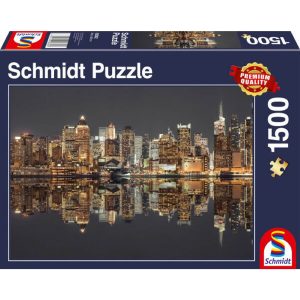 Schmidt Spiele Puzzle New York Skyline bei Nacht 1500 Teile
