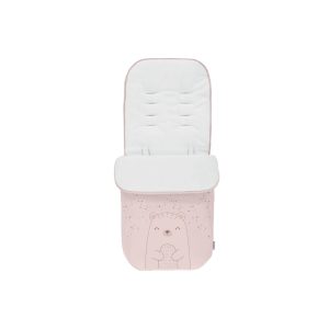 Kikkaboo Kinderwagen Fußsack Polar Friends Reißverschluss warmes Fleecefutter rosa