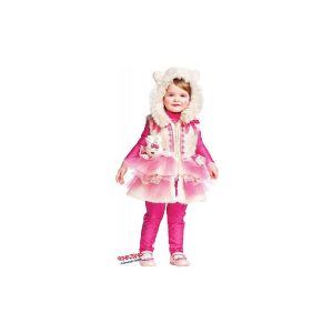 Mädchen Katzen-Kostüm pink 50605 Größe 1 Kinder Faschingskostüm mit Weste Kapuze