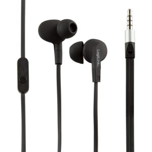 LogiLink HS0042 Wassergeschütztes (IPX6) Stereo In-Ear Headset - schwarz