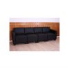 Modular 4-Sitzer Sofa Couch Moncalieri ~ schwarz