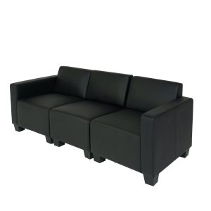 Modular 3-Sitzer Sofa Moncalieri ~ schwarz