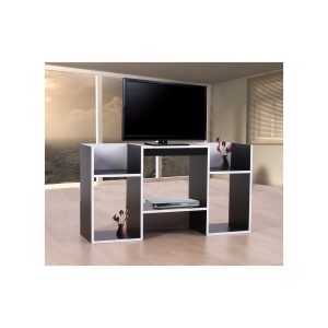 TV-Rack Fernsehtisch Standregal aus Holz 109x59x30 cm ~ schwarz