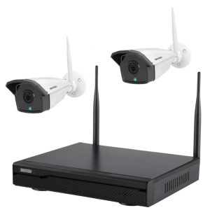 Inkovideo INKO-22M Komplettset 4-Kanal Netzwerkrekorder mit 2 x Full HD 2MP Überwachungskameras