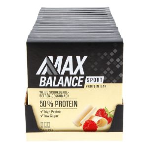 Maxbalance 50% Sport Proteinriegel weiße Schokolade-Beeren 3 x 45 g