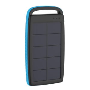 Zusatzakku XLayer Powerbank PLUS Solar Black/Blue 20.000 mAh