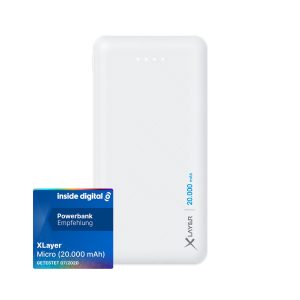 Zusatzakku XLayer Powerbank Micro White 20.000 mAh