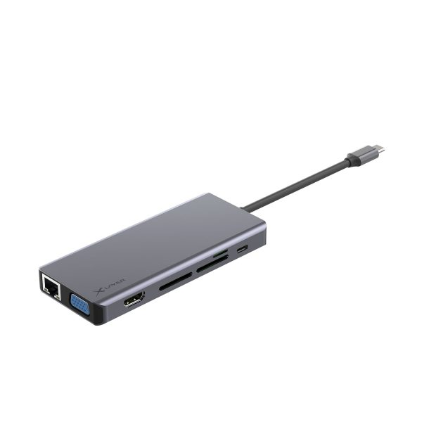 XLayer USB 3.0 Typ C Hub 13 in 1 Grau