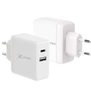 Ladegerät Xlayer USB QC3.0 + 5V/2.4A Netzteil White