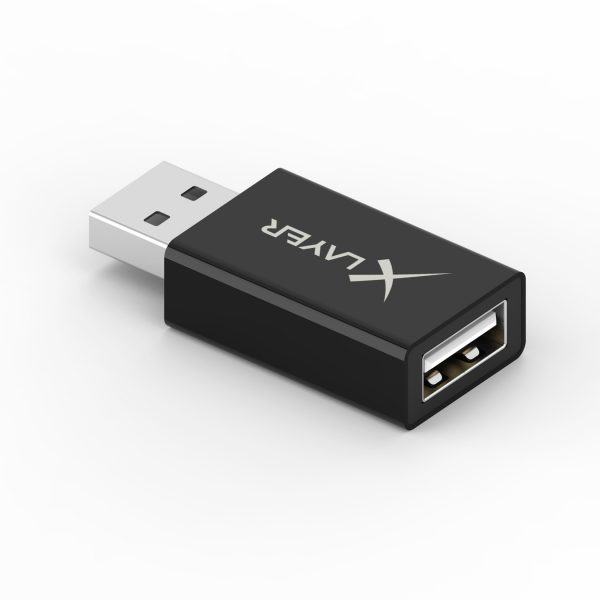 Adapter XLayer USB Data Sync Blocker Male A to Female A Black