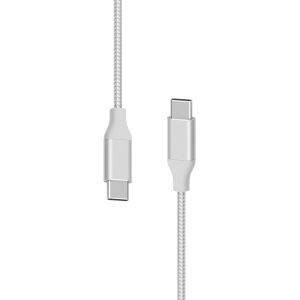 Kabel XLayer PREMIUM Metallic Type C (USB-C) to Type C Cable 1.5 m (Fast Charging 3A/USB 2.0) Silver