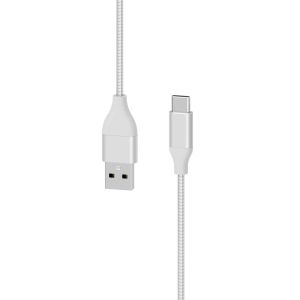 Kabel XLayer PREMIUM Metallic USB to Type C (USB-C) Cable 1.5 m (Fast Charging 3A/USB 2.0) Silver