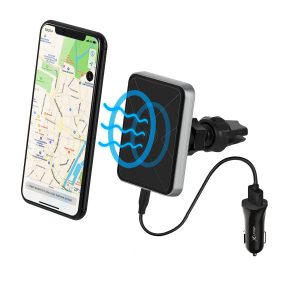 Kfz-Ladegerät XLayer magfix Wireless Charging Magnethalterung 10W Qi-zertifiziert Kfz-Starterkit Black