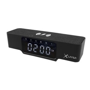 Ladegerät XLayer Wireless Charging Alarm Clock 5W Black