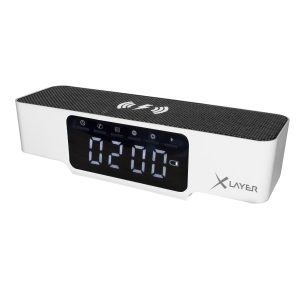 Ladegerät XLayer Wireless Charging Alarm Clock 5W White