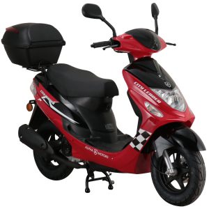 Alpha Motors Mofaroller CityLeader 50 ccm 25 kmh EURO 5 rot inkl. Topcase