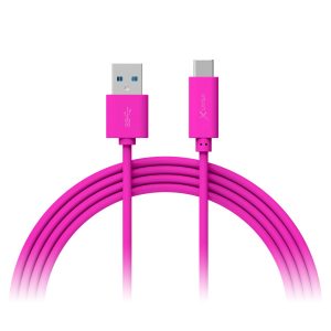 Kabel XLayer Colour Line Typ C auf USB Typ A 3.0 1 m Pink