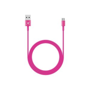 Kabel XLayer Colour Line Micro-USB auf USB Typ A 1 m Pink