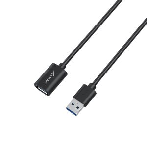 Kabel XLayer Colour Line Verlängerungskabel USB to USB 1.5 m Black