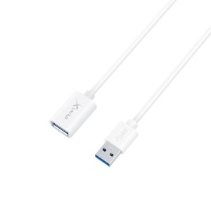 Kabel XLayer Colour Line Verlängerungskabel USB to USB 1.5 m White