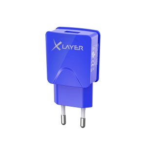 Ladegerät XLayer Colour Line USB Netzteil 2.1A Blue