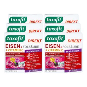 taxofit Eisen+Folsäure+Vitamin C direkt Granulat 20 Stück 30 g