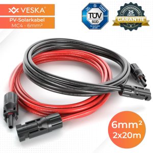 Solar Kabel MC4 6mm Set -versch. Ausführungen