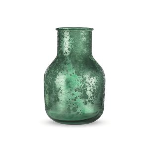the way up Recyclingglas-Vase Pietro 20cm grün 30