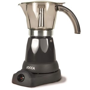 Jocca elektrische Espresso Kaffeemaschine in schwarz für bis zu 6 Tassen mit 360° drehbarem Kopf