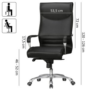 FineBuy Bürostuhl BIGBOSS Kunstleder Chefsessel ergonomisch Drehstuhl 150 kg XXL