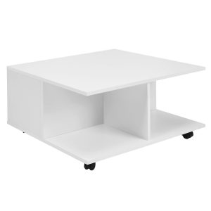 FineBuy Couchtisch 70x70cm Wohnzimmertisch Sofatisch Tisch mit 2 Schubladen