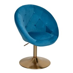 FineBuy Loungesessel Drehstuhl Clubsessel Samt Cocktailsessel Barsessel Sessel