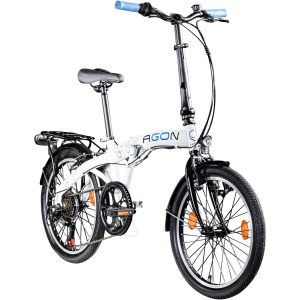 Agon Parklane Klapprad für Damen und Herren 150 - 185 cm Klappfahrrad mit 6 Gängen Fahrrad Faltrad mit Beleuchtung StVZO und Fahrradständer