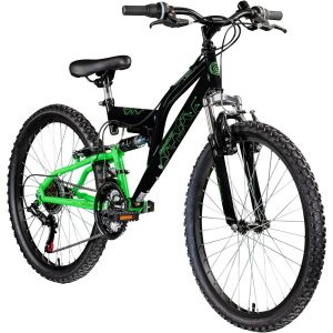 Galano FS180 Jugendfahrrad 24 Zoll Mountainbike 130 - 145 cm 21 Gänge Mädchen Jungen Fahrrad ab 8 Jahre MTB Fully Jugendrad V-Brakes