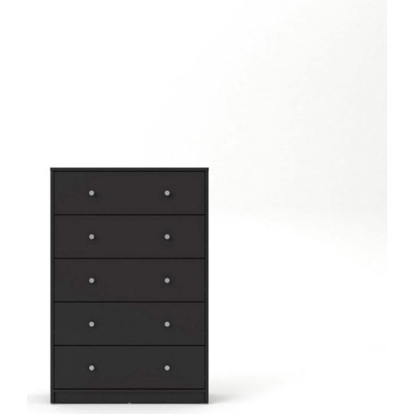 Maria Kommode 5 Schubladen schwarz Sideboard Highboard Schrank Flur Diele