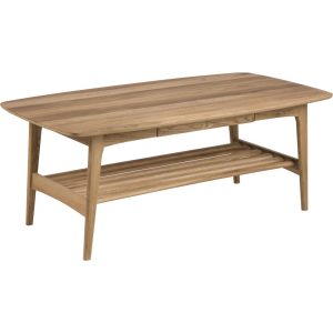 Couchtisch Emily Eiche Sofa Wohnzimmer Tisch Ablage Beistelltisch gelaugt Holz