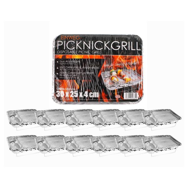 LEX Einweggrill Instantgrill Picknickgrill 12 Stück