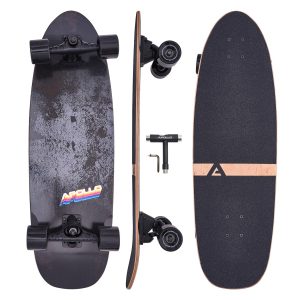 Apollo Midi Longboard Surfskate Pro Black Marble