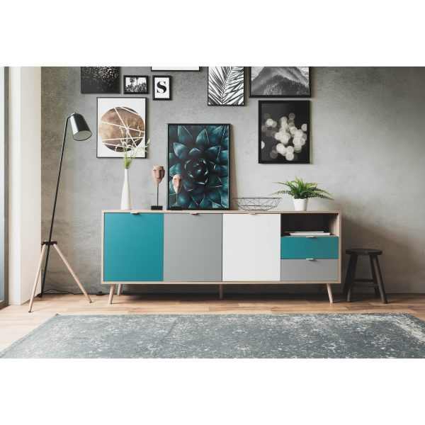 Finori Sideboard "Emilia" Sonoma-Eiche / Tricolor