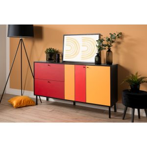 Finori Sideboard "Buddy" Schwarz / Multicolor